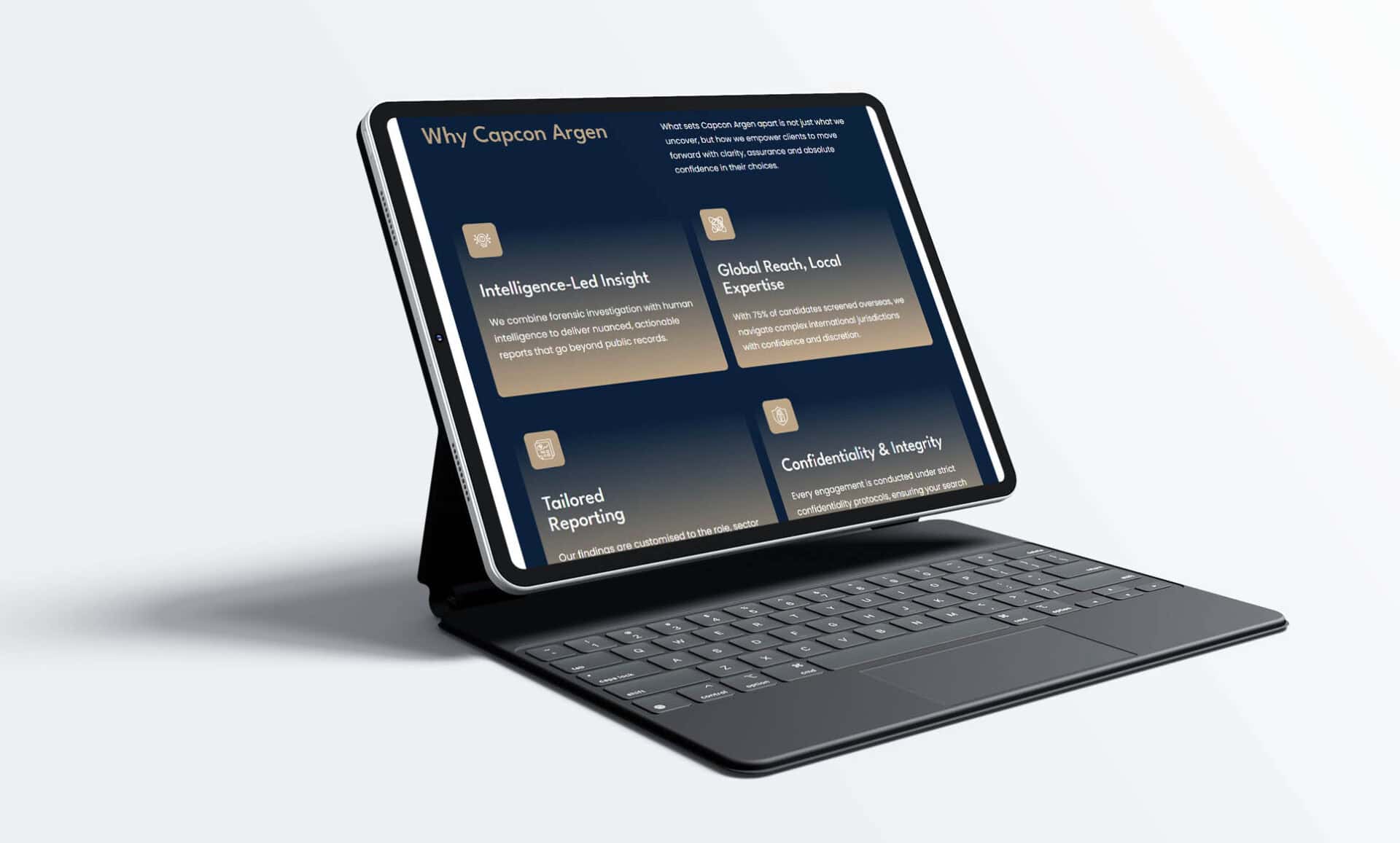 Capcon Argen Case Study - Executive Screening Website Redesign